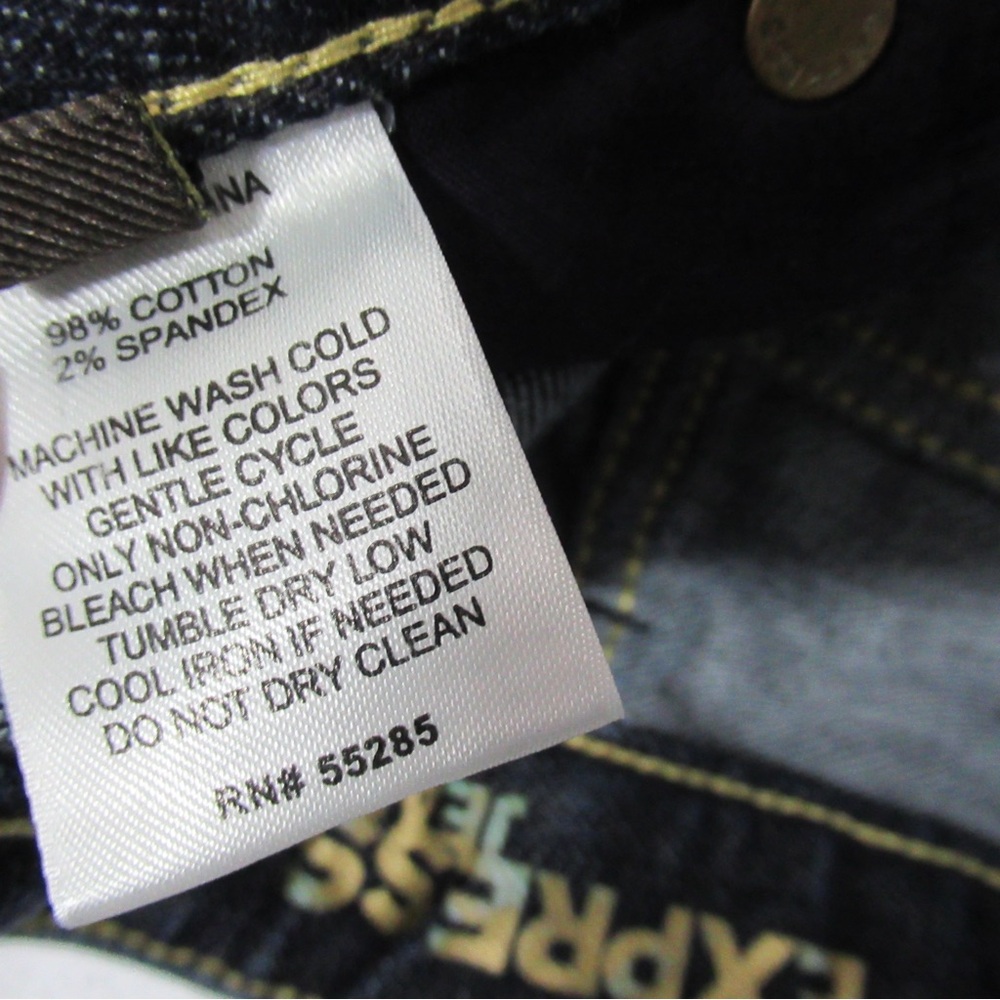 Express Dark Wash Eva Fit & Flare Wide-Leg Denim Jeans Size 10 Short - Picture 8 of 17